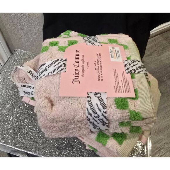 Juicy Couture Home Checkered Hand & WashTowel Set - Picture 5 of 5